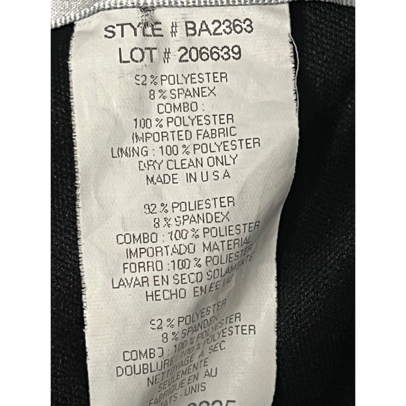 Betsy & Adam Black Deep Vneck Halter Dress Gown Size 8 - Picture 6 of 6